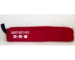 Auto 3-delige Veiligheid Set voor op de Weg – 45x7x7 cm - ANWB Veiligheidsset met Reflecterend Vest, Isolatiedeken en Gevarendriehoek - Autobenodigdheden