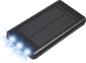POWERplus Sparrow Solar 8.000 mAh Powerbank | Aluminium Elegant Design | Krachtige ingebouwde 3-LED zaklamp | met USB Type C ingang en uitgang