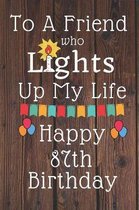 To A Friend Who Lights Up My Life Happy 87th Birthday