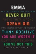 Emma You Are Stronger Than You Think Never Quit Prove Them Wrong Dream Big You Have What It Takes Think Positive You Are Worth It Dont Stop Believing