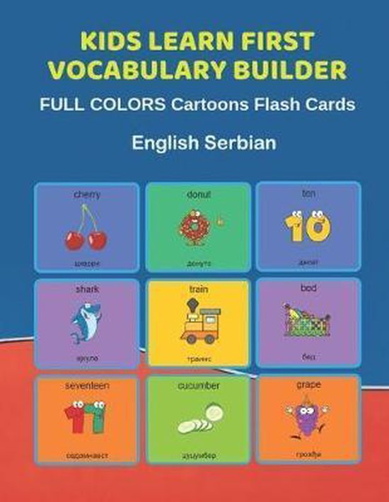 Kids Learn First Vocabulary Builder FULL COLORS Cartoons Flash Cards ...