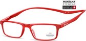 Montana Eyewear MR59D Leesbril met magneetsluiting +1.00 - rood