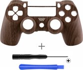 Controller Behuizing Shell – PlayStation 4 controller – Wood - Hout