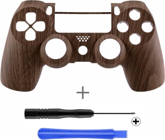 Controller Behuizing Shell – PlayStation 4 controller – Wood – Hout