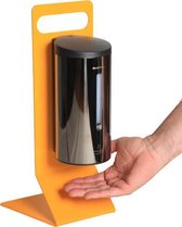 Tafelstandaard met automatische navuldispenser 39 cm hoog - Geel | zeepdispenser | desinfectie | zonnebranddispenser