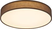 LED Plafondlamp - Plafondverlichting - Trion Lanago - 42W - Aanpasbare Kleur - Afstandsbediening - Dimbaar - Rond - Mat Grijs - Textiel