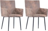 Eetkamerstoelen set 2 stuks (Incl LW anti kras viltjes) - Eetkamer stoelen - Extra stoelen voor huiskamer - Dineerstoelen – Tafelstoelen