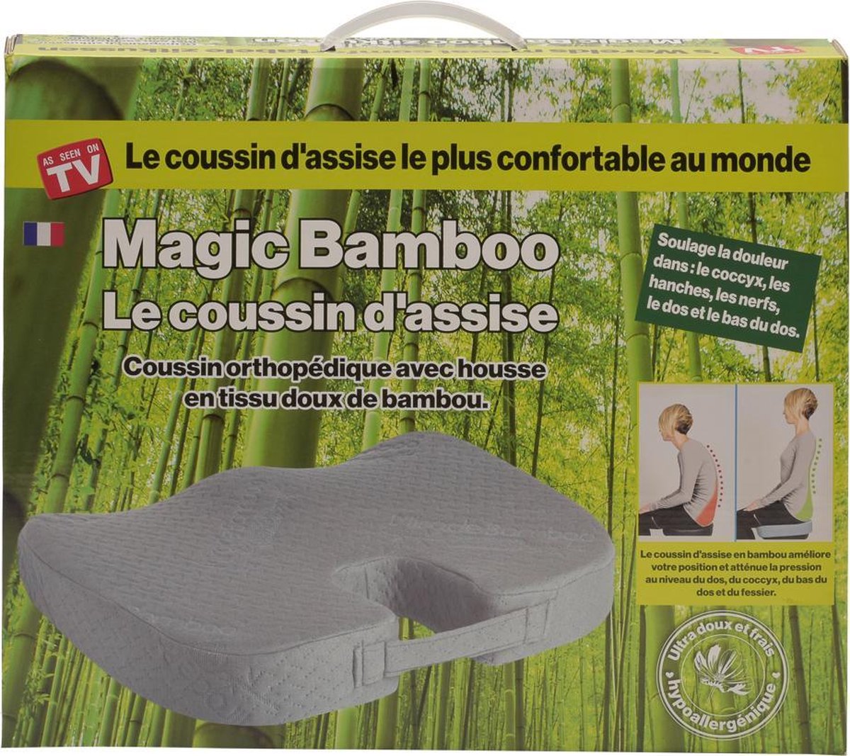 Coussin orthopédique Miracle Bambou | Coussin de siège en bambou magique |  bol.com