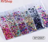 Nagel Decoratie Set - 6 Verschillende Vormen - 3D Glitter Nagel - Nagels - Decoratie - Bling Bling - Gratis Verzending - Nagelset - Nagelstickers - Glitters - Nagel Decoratie - Nail Art