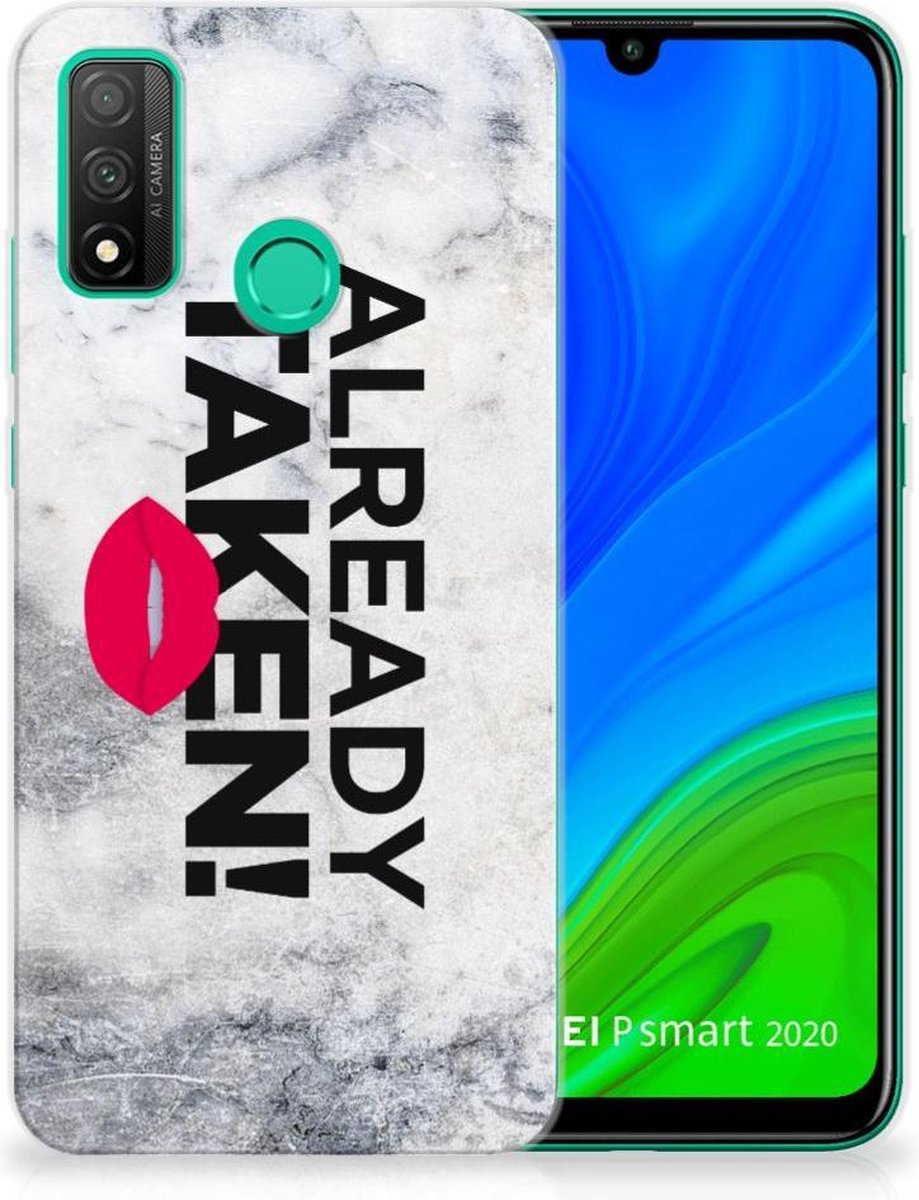 Huawei P Smart 2020 Siliconen hoesje met naam Already Taken White
