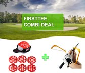 Firsttee - COMBI DEAL  - AANBIEDING - Balmarker 6 in 1 & Swing Guide - Golfballen - Golf accessoires - Golftrainingsmateriaal - Cadeau - Sport - Training - Golfset - Balmarker - Ma