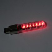 Let op type!! Dubbelzijdige fietswiel spoke LED verlichting lampen cyclus band wiel klep 7 LED flitser licht (rood)