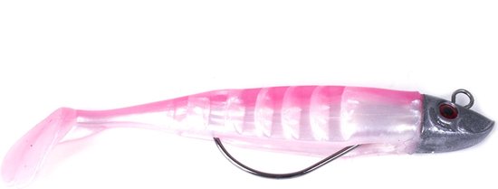 3 x Predator Shads 9 cm Pink Pink + Tête plomb 13 grammes Sandre Sandre Pike Shad Leurres Brochet