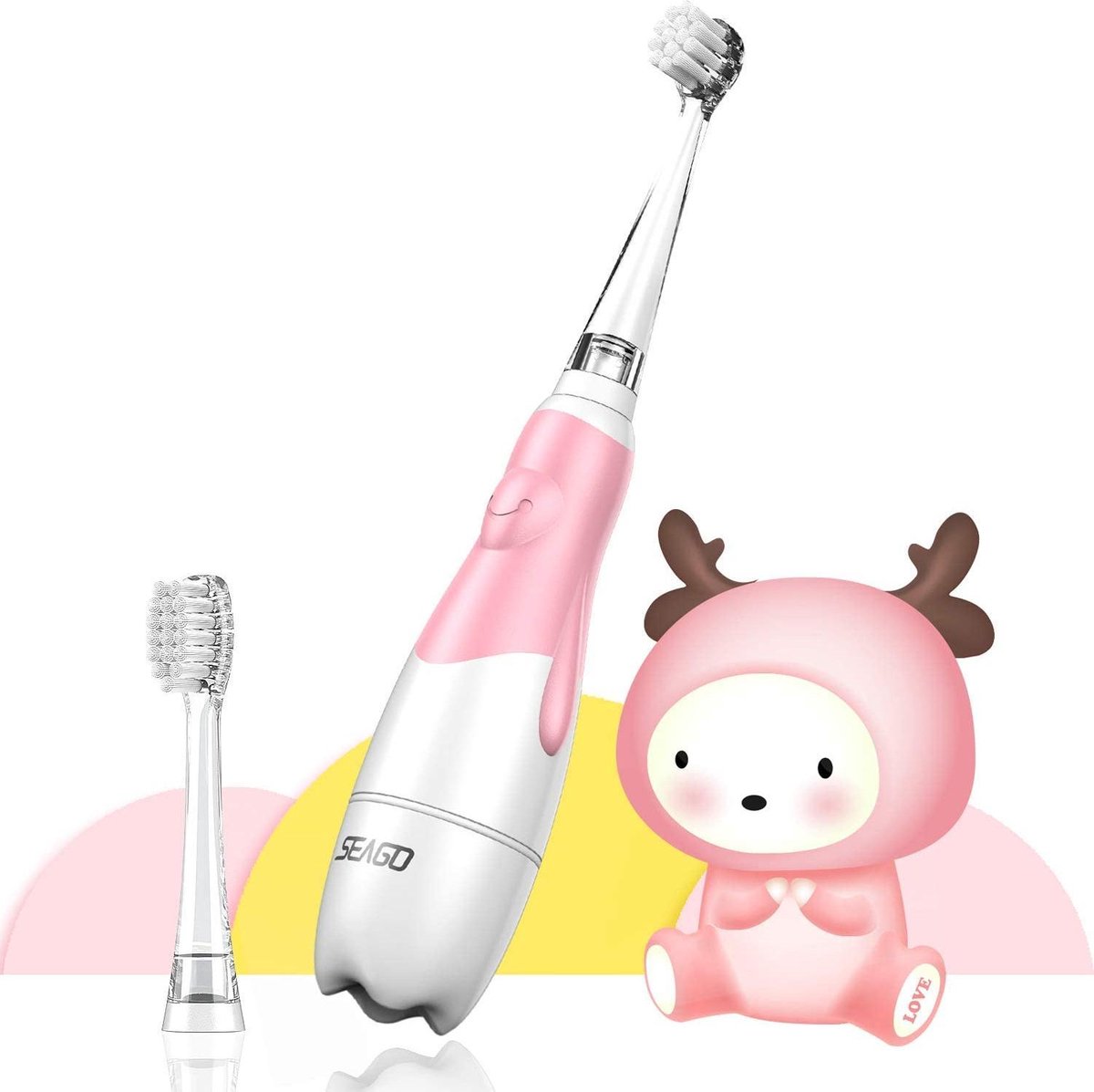 Baby elektrische tandenborstel, peuter tanden borstels met slimme LED-timer  en Sonic... | bol.com