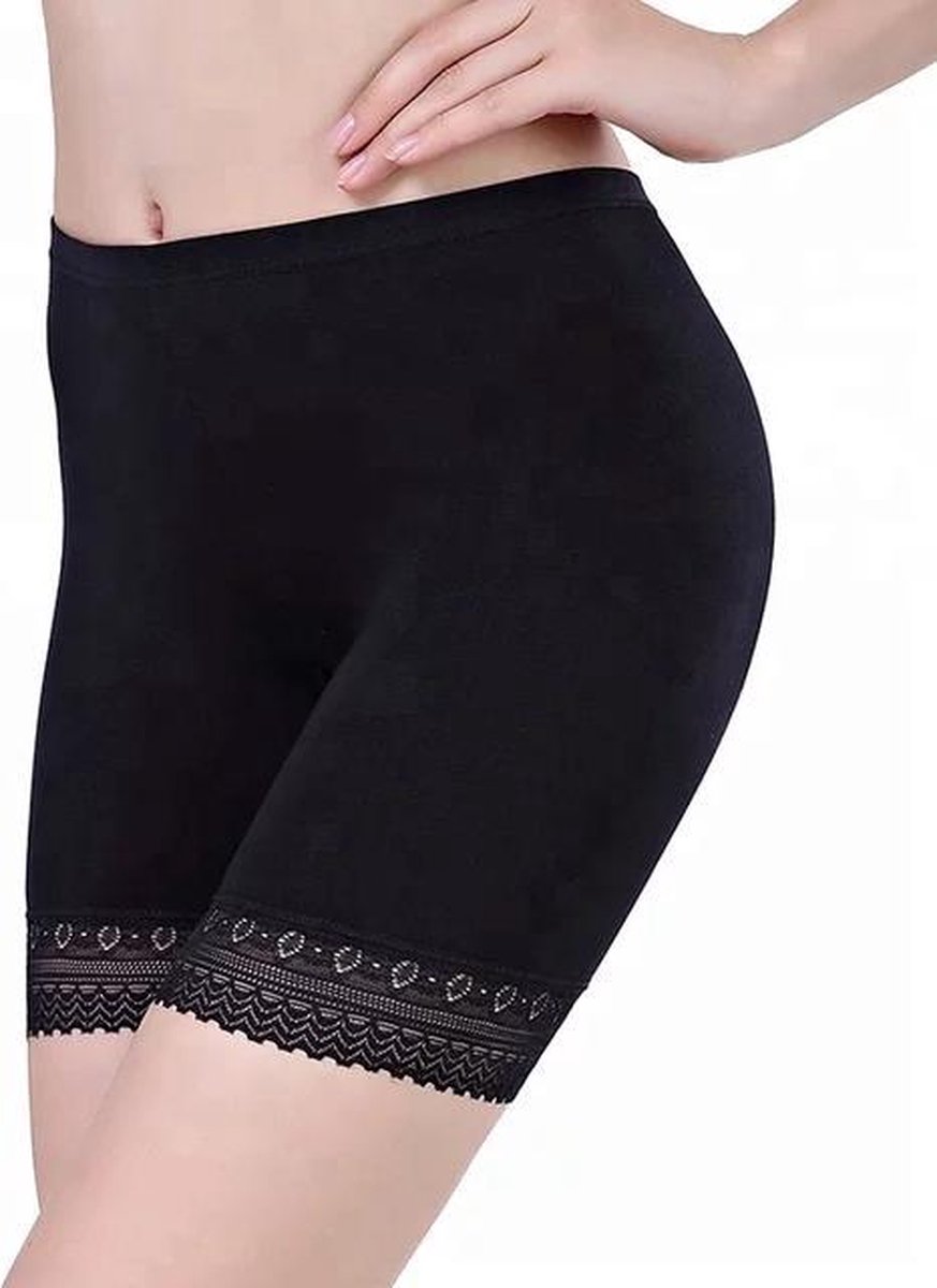 LOUZIR- Dames korte broek- Dames Short lange pijp - zwart - Maat S