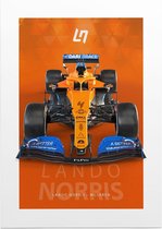 Lando Norris (McLaren F1 2020) - Foto op Forex - 60 x 80 cm