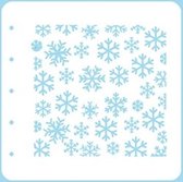 COLST004 Nellie Snellen - Magnetic Stencil - mixed media sjabloon - sneeuw - sneeuwvlokken - ijskristal