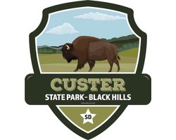 Signs-USA - Landmark CUSTER State Park - Black Hills - Wandbord - 28 x 31 cm