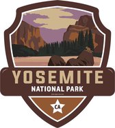 Signs-USA - Landmark YOSEMITE SUNSET National Park - Wandbord - 28 x 31 cm