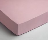 Zachte Katoen Hoeslaken Eenpersoons Roze | 90x200 | Ademend En Soepel | Perfecte Pasvorm