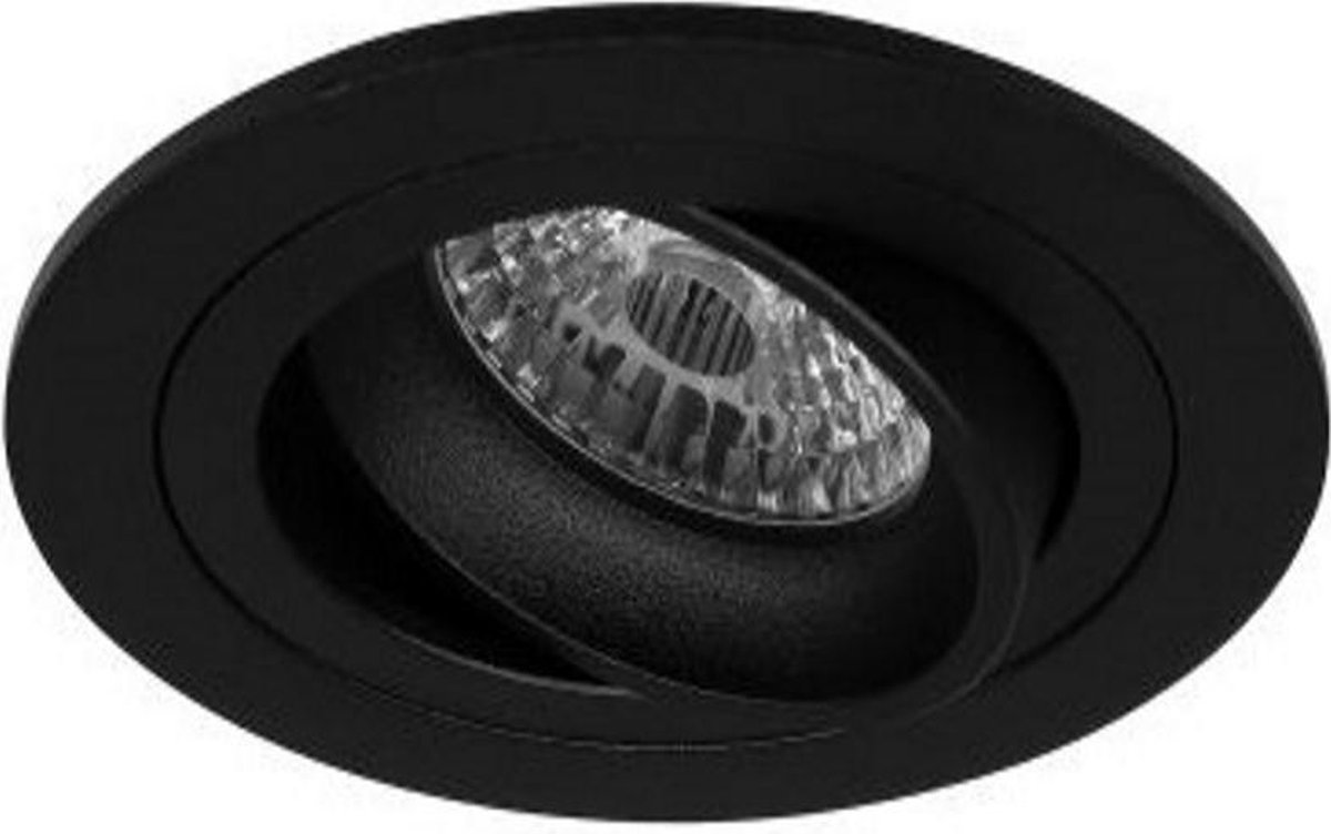 Dimtone inbouwspot Danil -Rond Zwart -Philips Warm Glow -Dimbaar -4.9W -Philips LED
