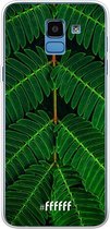 Samsung Galaxy J6 (2018) Hoesje Transparant TPU Case - Symmetric Plants #ffffff