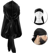 Durag | Du-rag | Haarnet | Hoofddoek | Waves | Velvet | Voor uw haar | Zwart