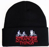 Muts Zwart Stranger Things met fietsen en logo
