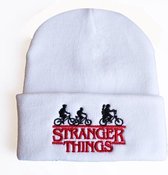 Muts Wit Stranger Things met fietsen en Logo (31224)