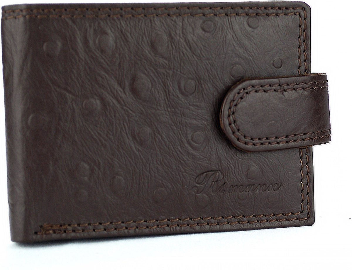 Massi Miliano Creditcardhouder Unisex Leer Zwart - ( KKC-201-6) -10x1.5x7.5cm -