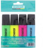 Markeerstift Fluo stift 4 kleuren