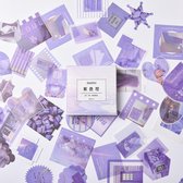 Washi stickers | bullet journal & planner stickers | doosje met 80 stickers | paars