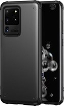 Voor Samsung Galaxy S20 Ultra Vierhoekige huid voelt schokbestendig TPU + pc-beschermhoes (zwart)