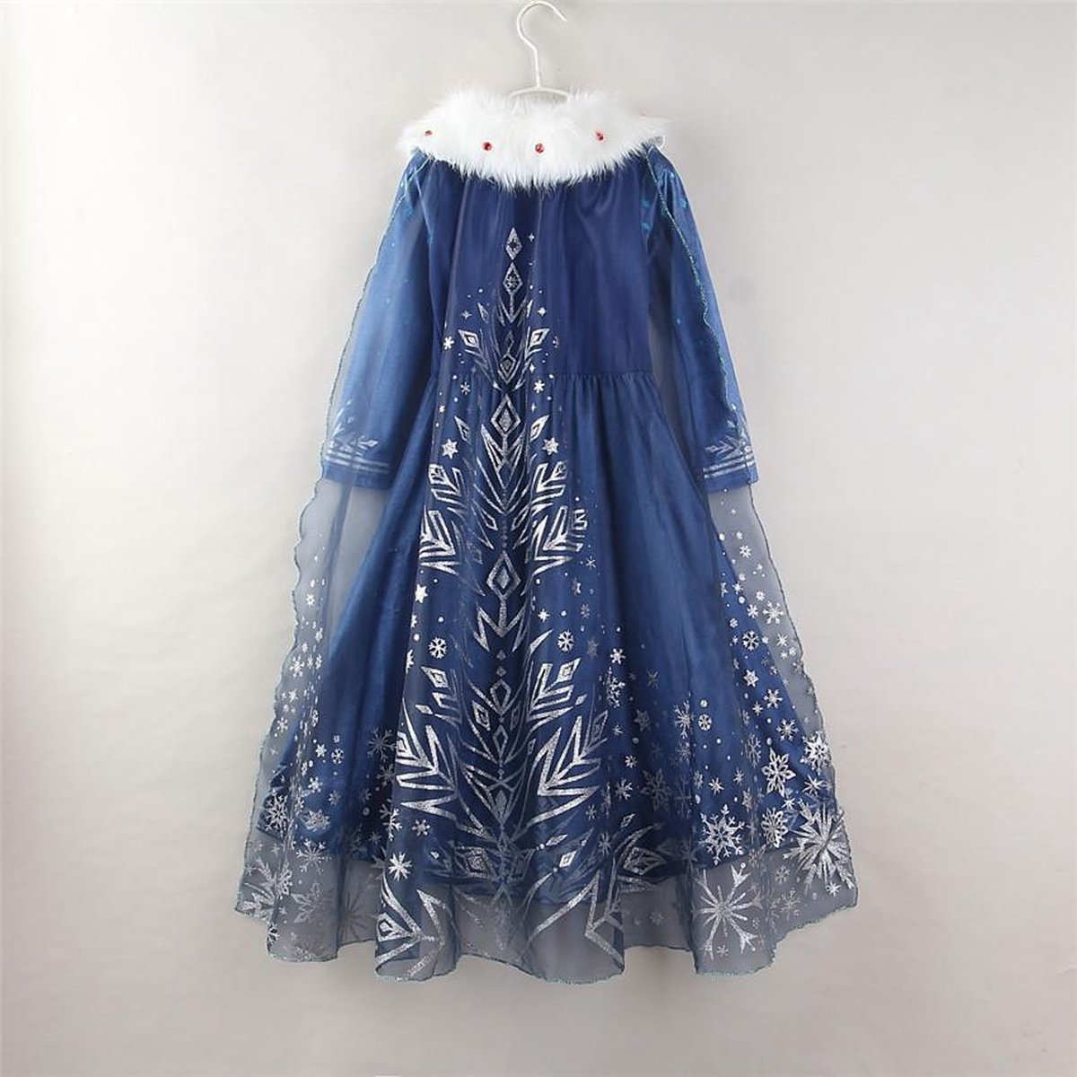 Verkleedkleding - Elsa jurk - met accessoires - Merkloos