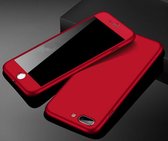 Apple iPhone 8 | 360 Graden Bescherming | Voor- en Achterkant | Rood | inclusief screenprotector