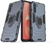 Oppo A91 Robuust Kickstand Shockproof Grijs Cover Case Hoesje ABL