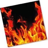 60x serviettes à thème BBQ flammes 33 x 33 cm - Serviettes en papier jetables - barbecue / flammes / décorations feu / décorations