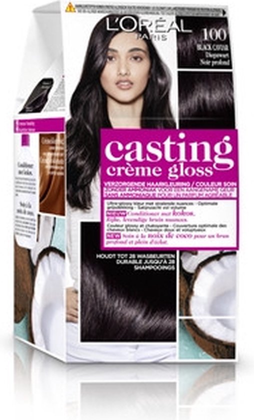 L'Oréal Paris Casting Crème Gloss Haarverf - 100 Diep Zwart | bol.com
