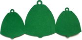 Kerstklok - Triple Kaarten Set - 30 Stuks en 30 Enveloppen - Donker Groen - Maak wenskaarten voor elke gelegenheid