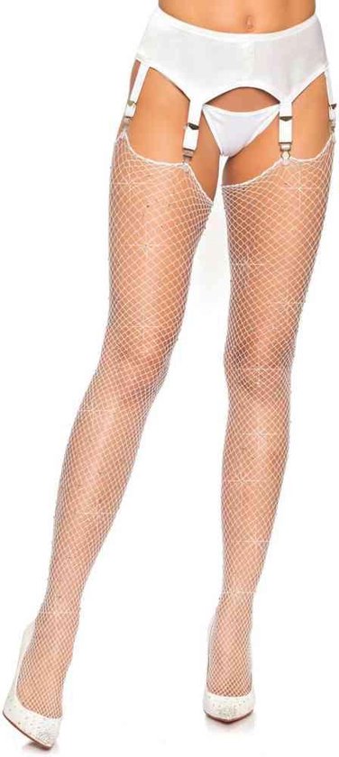 Rhinestone fishnet stockings