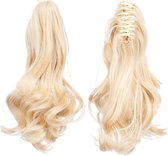 Ponytail Paardenstaart 40cm golvend light blond synthetisch fibrehair