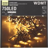 Clusterverlichting van WDMT™ | 750 ledlampjes | 12 meter | - inclusief 8 functions memory | Kerstverlichting