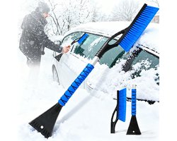 2-in-1 Ijskrabber met Borstel voor Auto - 27-inch Raamkrabber - Ontdooier - – Sneeuwborstel met Raamkrabber en Ontdooier - Ontdooitool voor Winterruiten, Sneeuw en IJs Verwijderen - Blauw