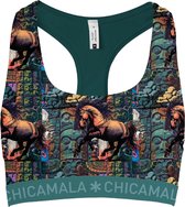 Chicamala – Racerback – 1 Pack – BH Zonder Beugel – Racerback Top – Dames Ondergoed – 95% Katoen – Dames Ondergoed – Maat M