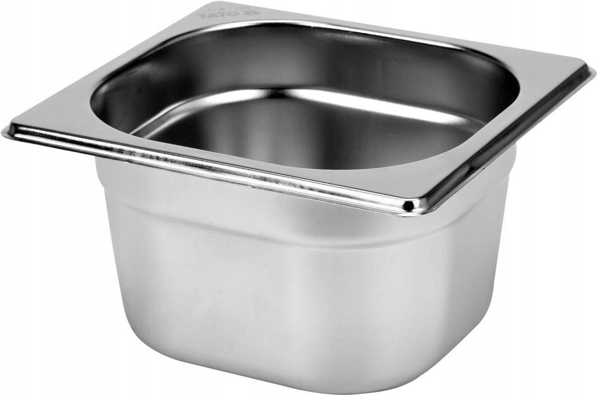 Gastronorm Bak GN 1/6 100mm Roestvrij Staal 1.7L
