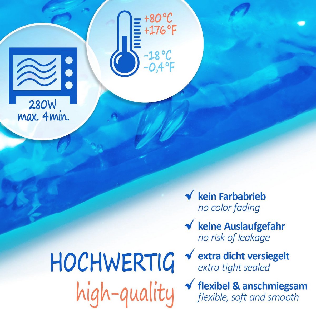 Herbruikbare warme en koude kompressen 14 x 13 cm - Ideaal als koel- en warmtekussen voor pijnverlichting en eerste hulp — cadeau in Cadeau-ideeën - foto 5
