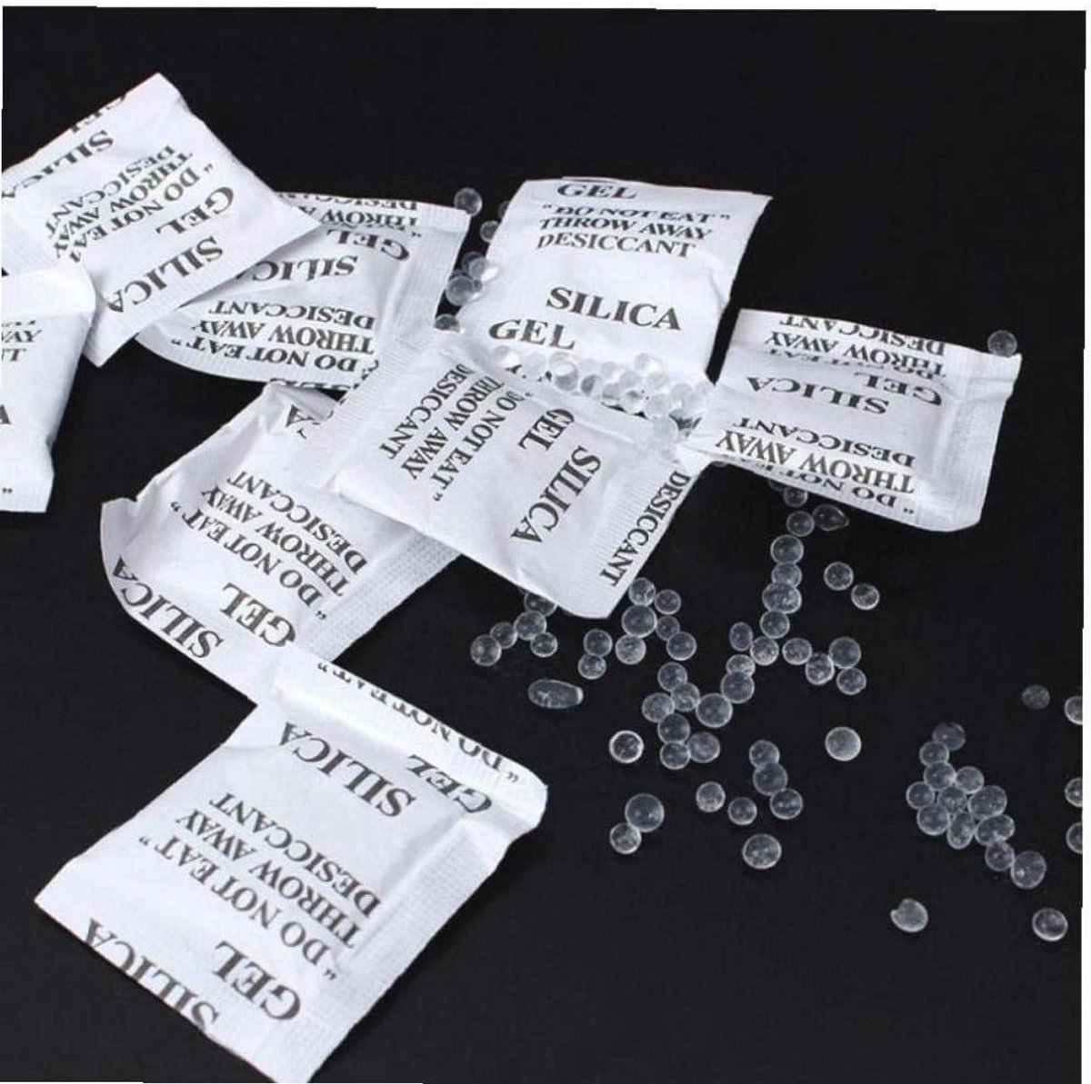 50 Packs Silica Gel Vochtabsorberende Ontvochtiger voor Veilig Opslag van Eten, Kleding en