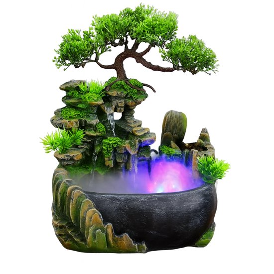 Kunstbonsai, 23 cm, potplant, kantoordecoratie, kunstbonsai, groene plant, voor kantoor, thuis, doe-het-zelf decoratie