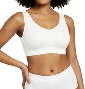 BH Comfort sans armatures - Taille L - Wit - Avec rembourrage de soutien-gorge amovible - BH gorge de Sport Extra confortable - Soutien-gorge de maternité - Soutien-gorge sans armatures - avec push up - Soutien-gorge Magic - avec coussinets