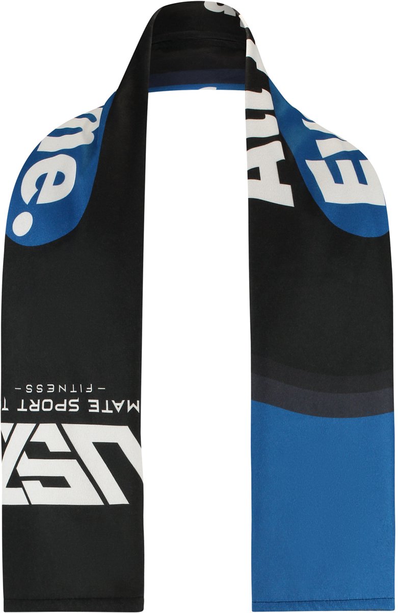 UST Sporthanddoek Fitness (Zwart/ Blauw) + Locker/ bagage cijferslot en waterfles